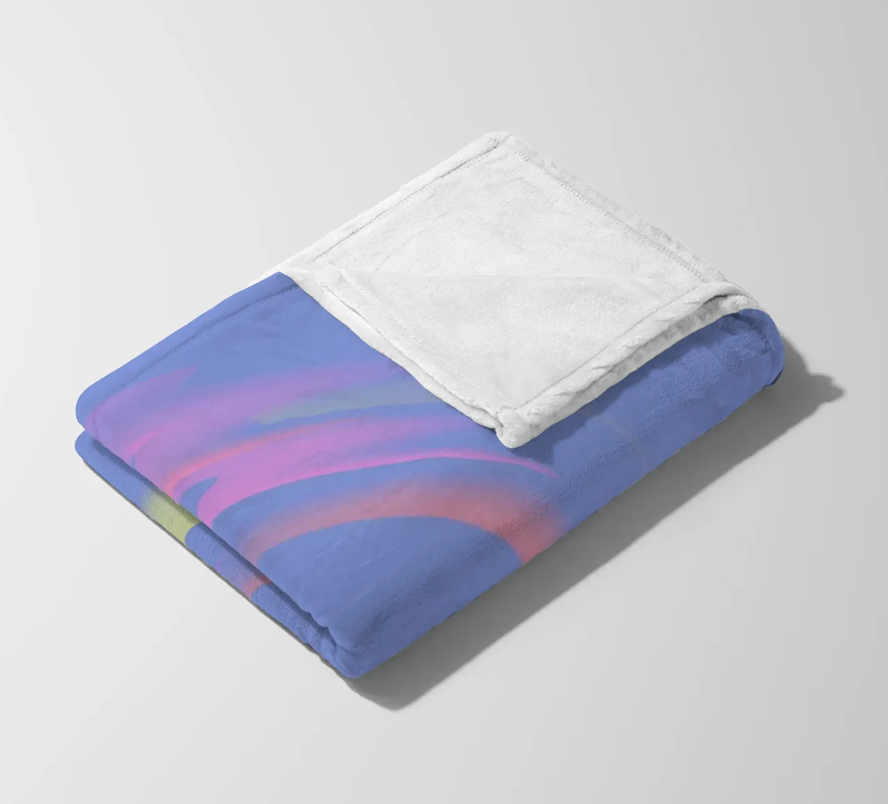 Vortice dinamico astratto in blu, giallo e rosa coperta in pile da Something for you