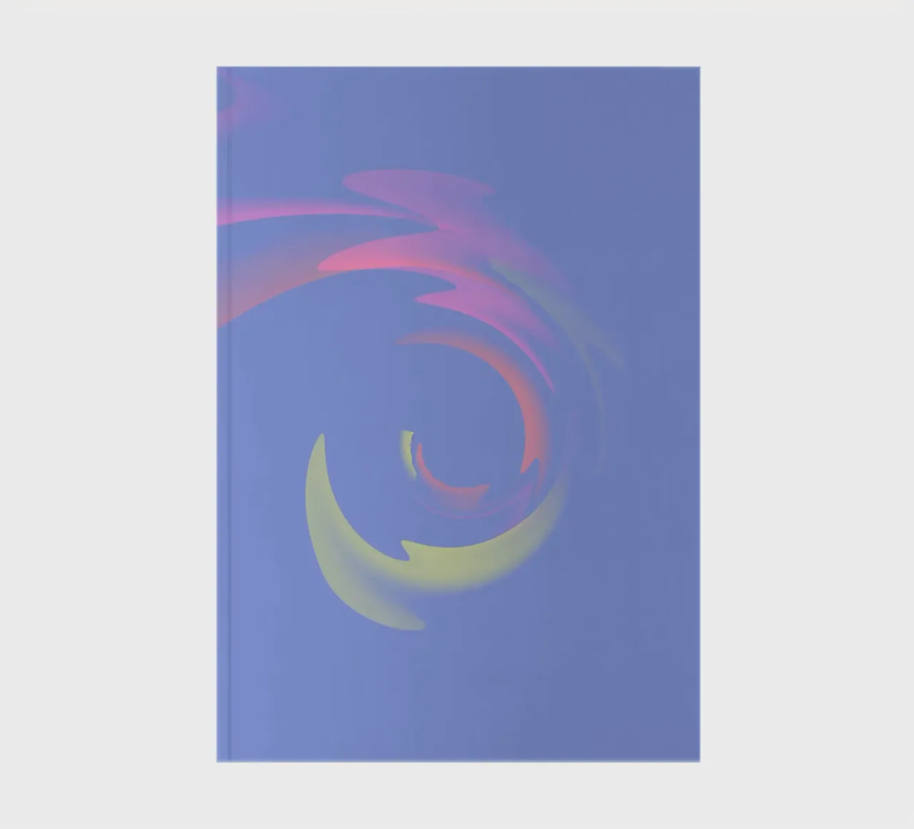 Abstract dynamic swirl in blue, yellow and pink notebook by Something for you