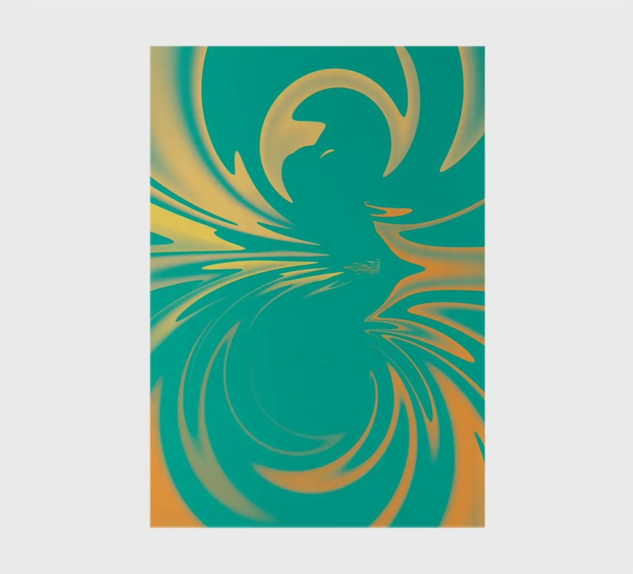 Motif de tourbillon dynamique abstrait en vert, jaune, orange carnet de notes de Something for you
