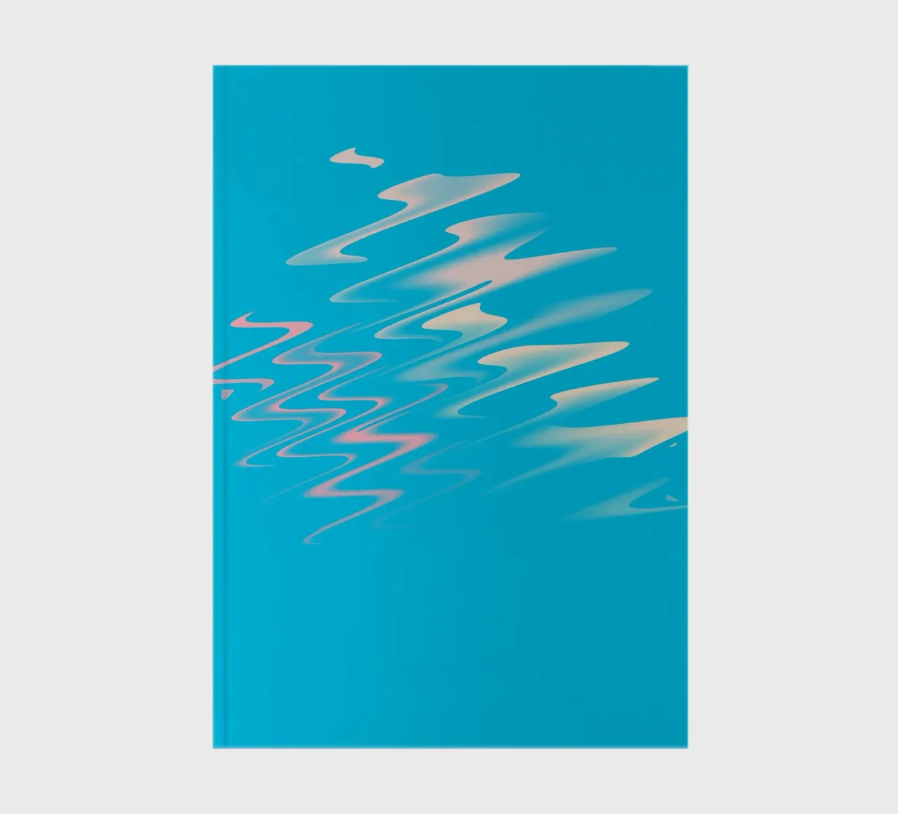 Motivo astratto dinamico a zigzag in blu, bianco e rosa diario da Something for you