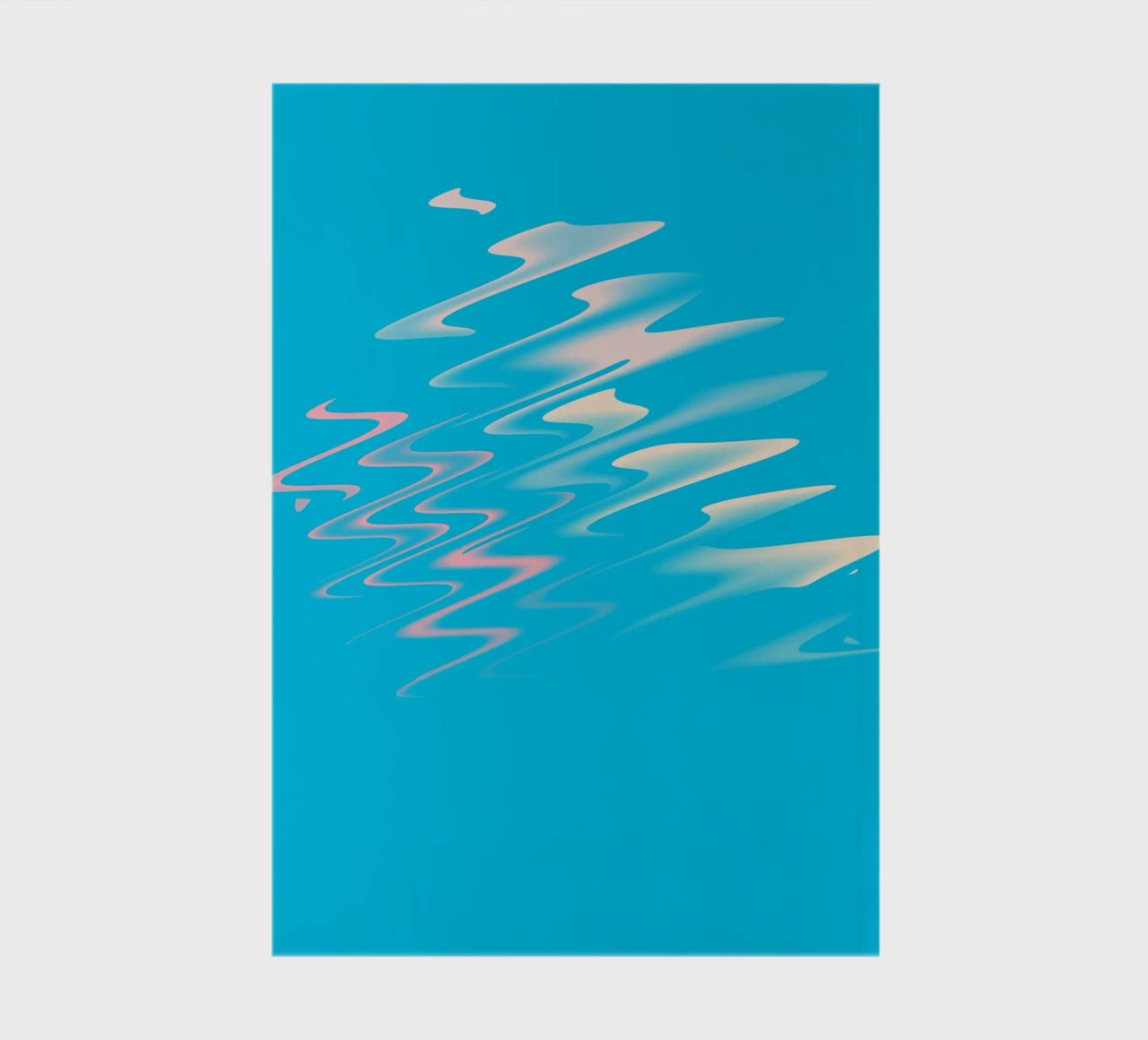 Abstract dynamic zig zag pattern in blue, white, pink notebook by Something for you