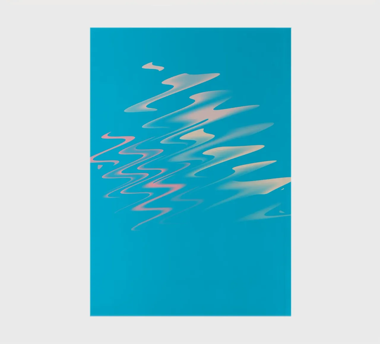 Motivo astratto dinamico a zigzag in blu, bianco e rosa diario da Something for you