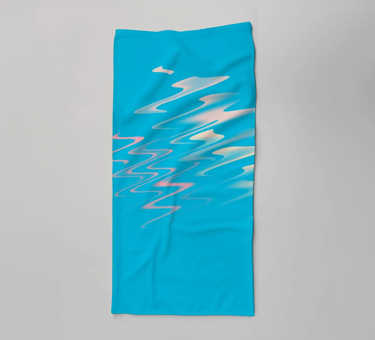 Motif zigzag dynamique abstrait en bleu, blanc, rose serviette de bain de Something for you