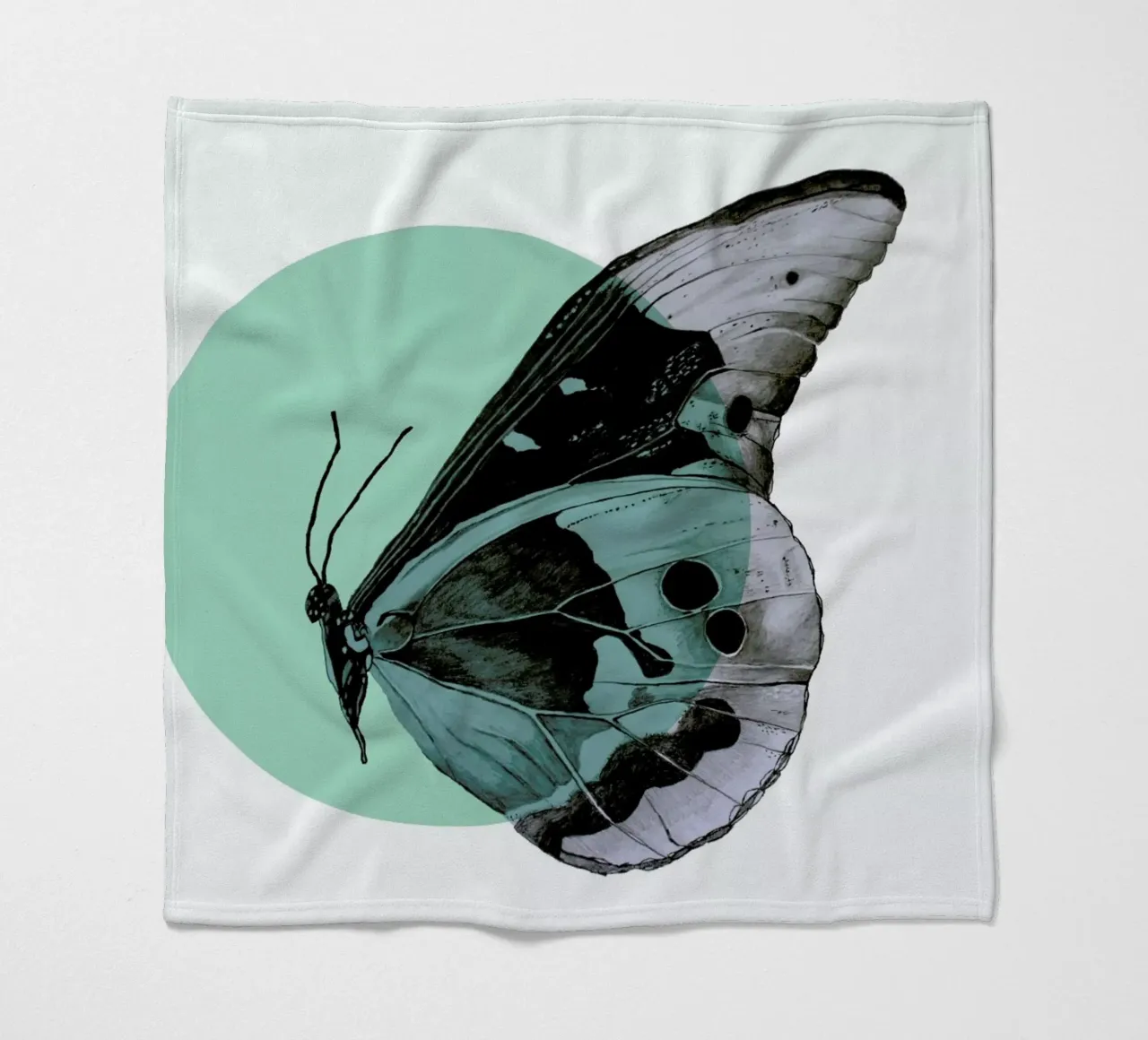 Moth fleece blanket by Morgan Kendall