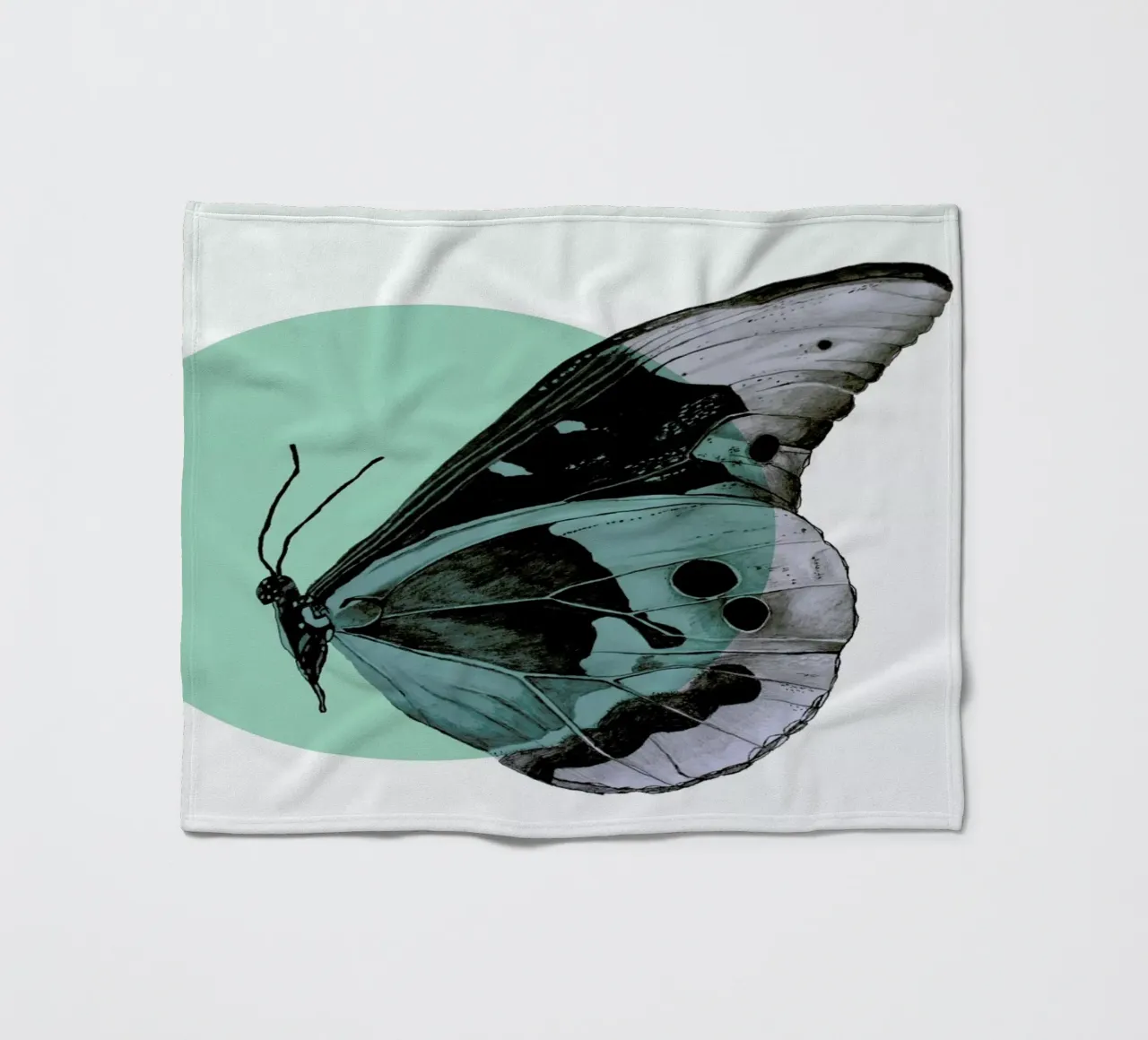 Moth fleece blanket by Morgan Kendall