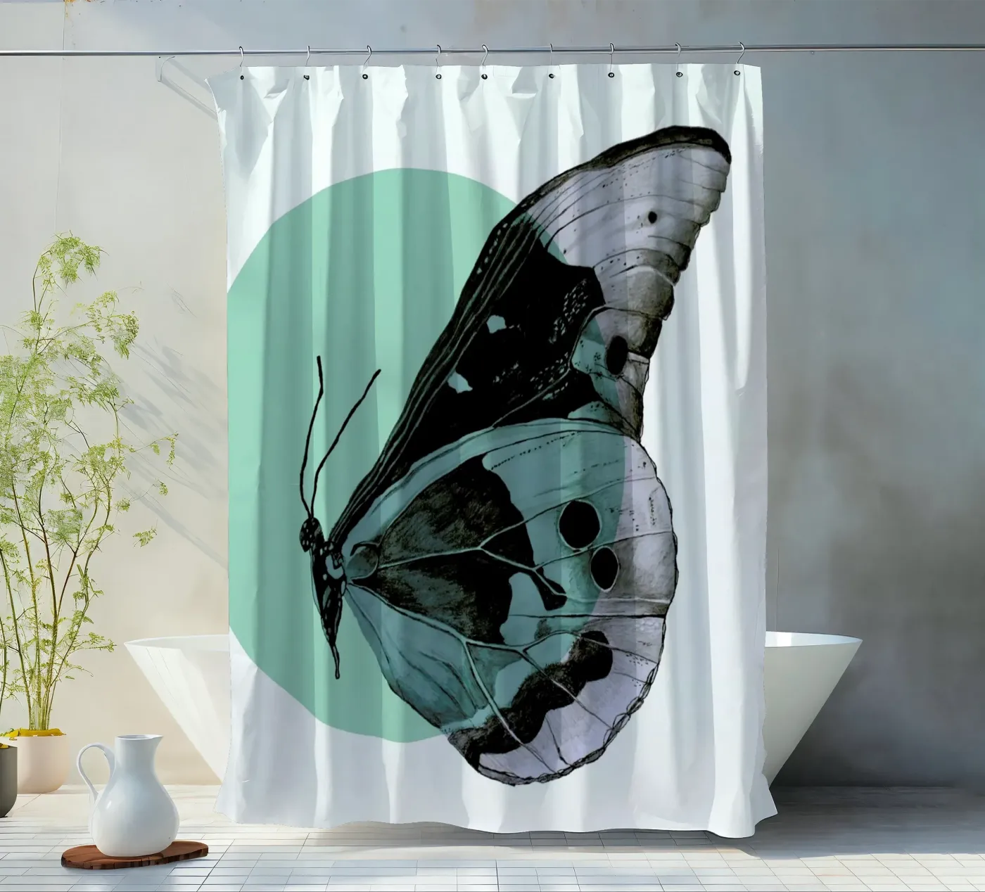 Moth douchegordijn van Morgan Kendall