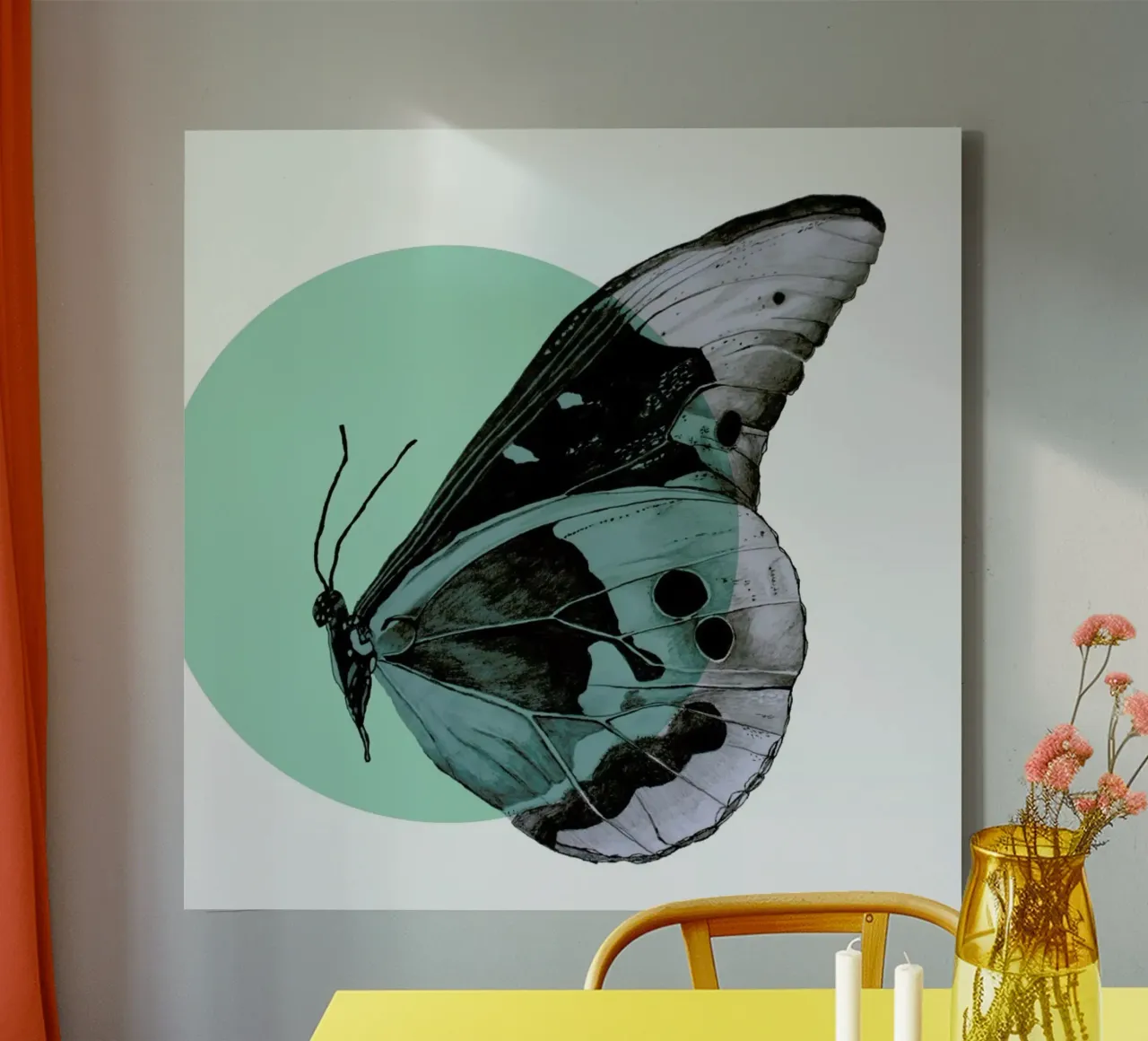 Moth tela con Cornice a cassetta da Morgan Kendall