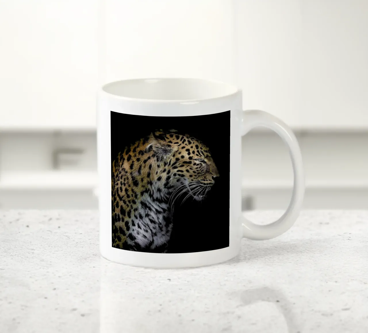 Leopard Profile by Lothare Dambreville tazza in ceramica da EyeEm Mobile GmbH