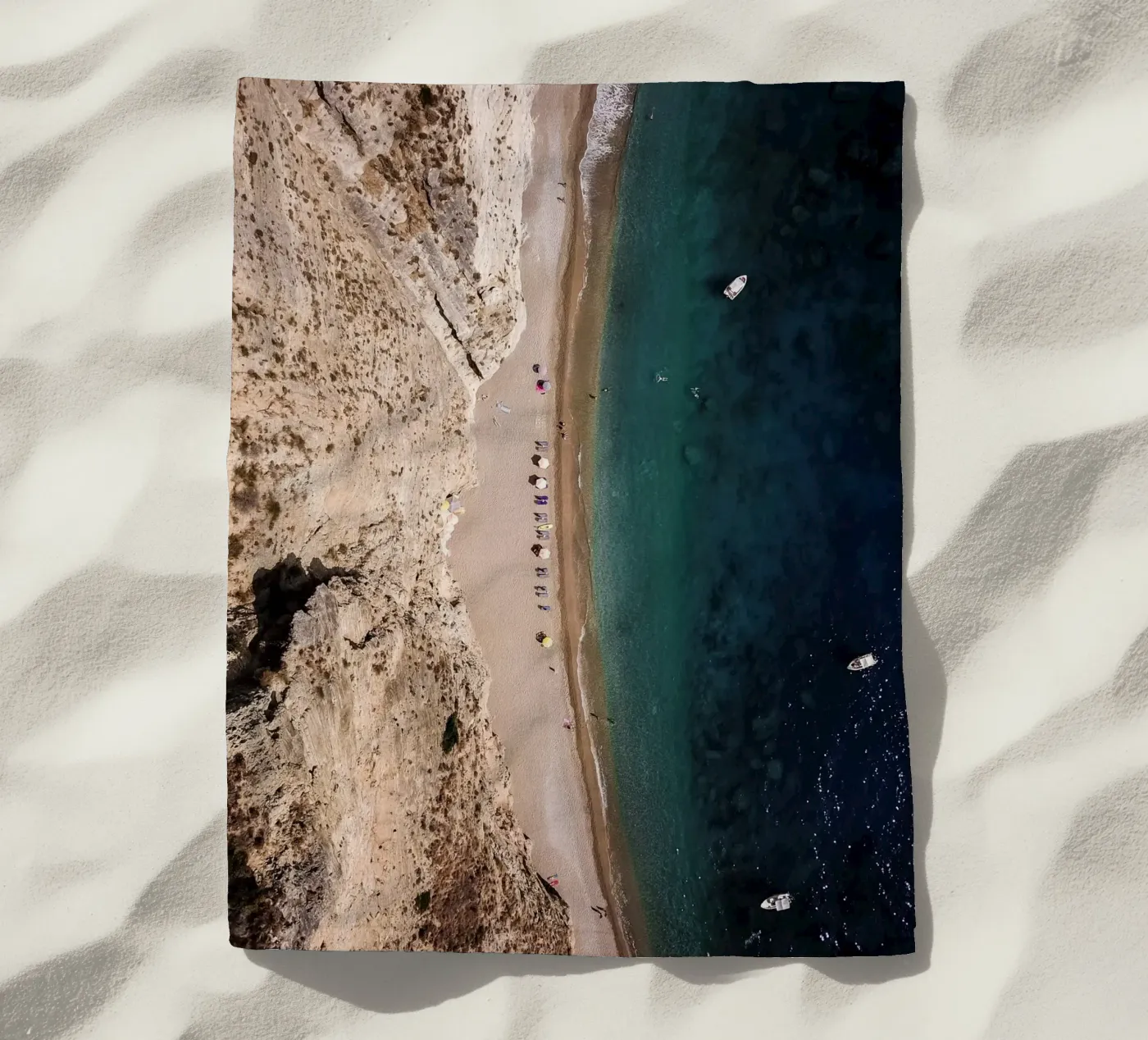 Cliffhanger beach towel by Framative