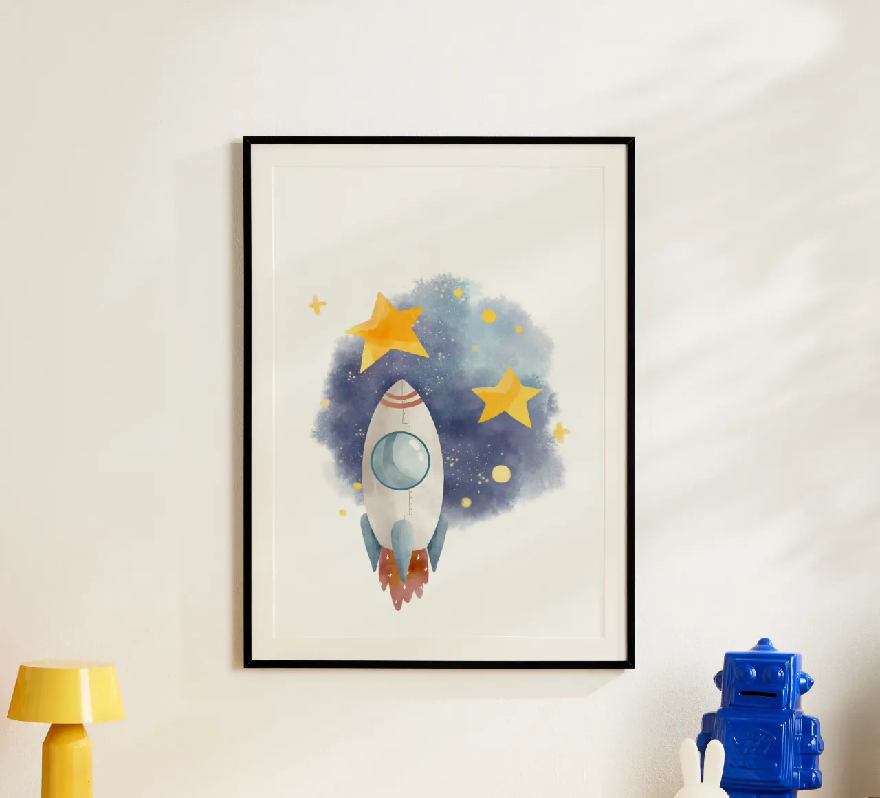 To the Stars poster con telaio in legno da KidzStudio