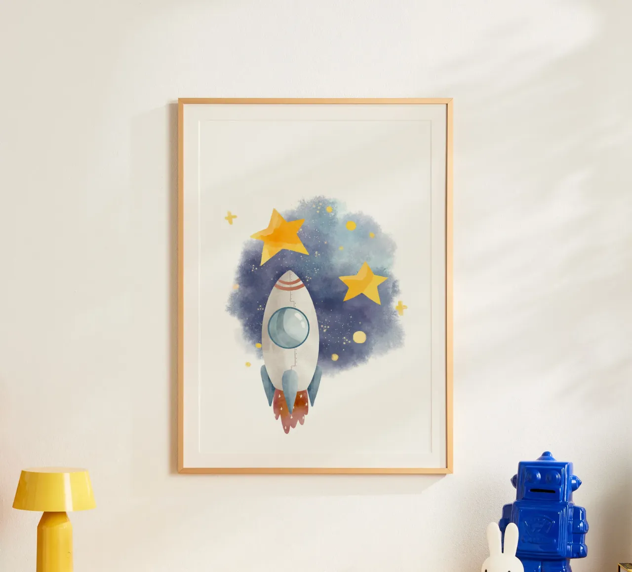 To the Stars poster con telaio in legno da KidzStudio