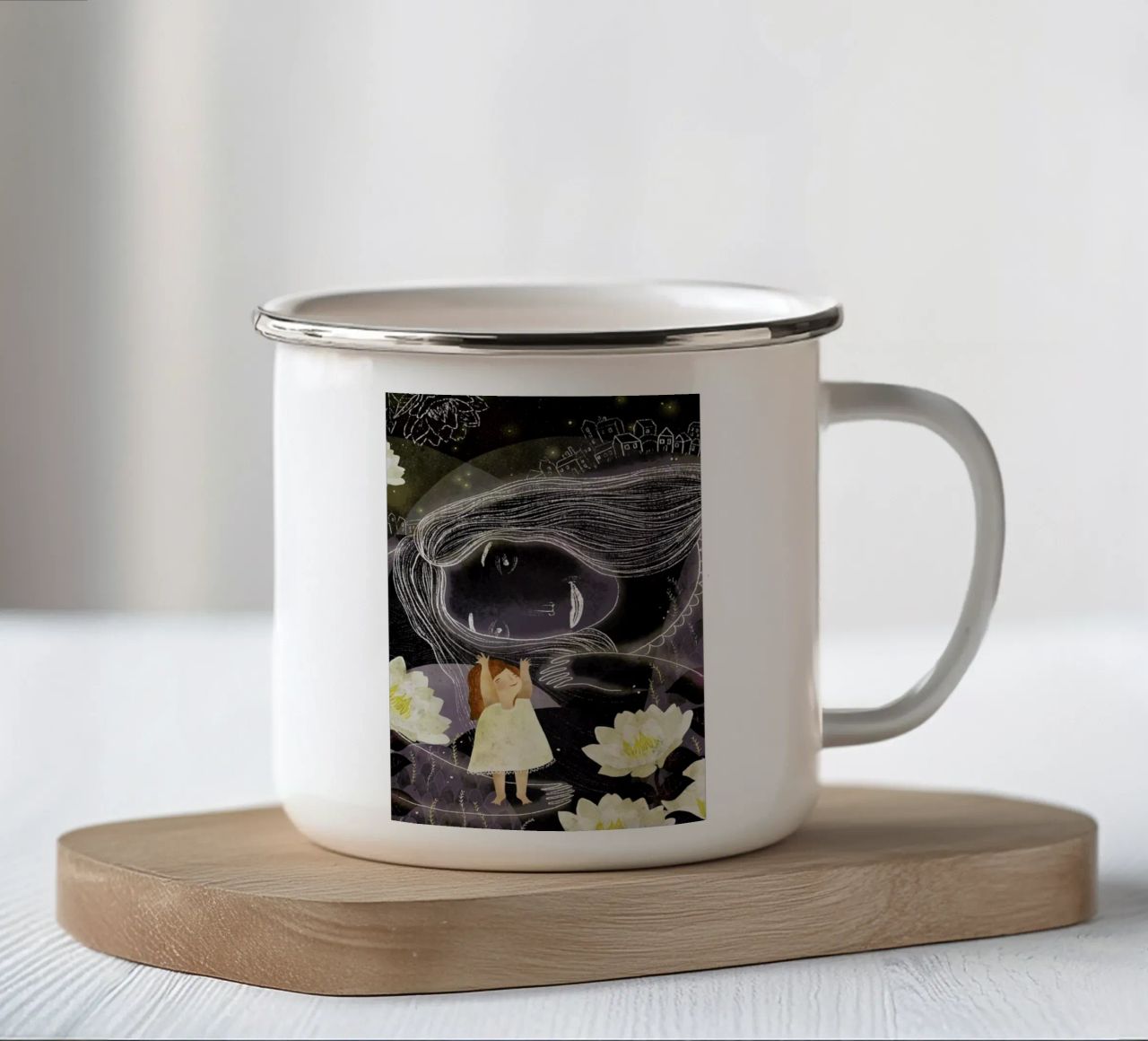 Laila tazza in smalto da Amalia Restrepo