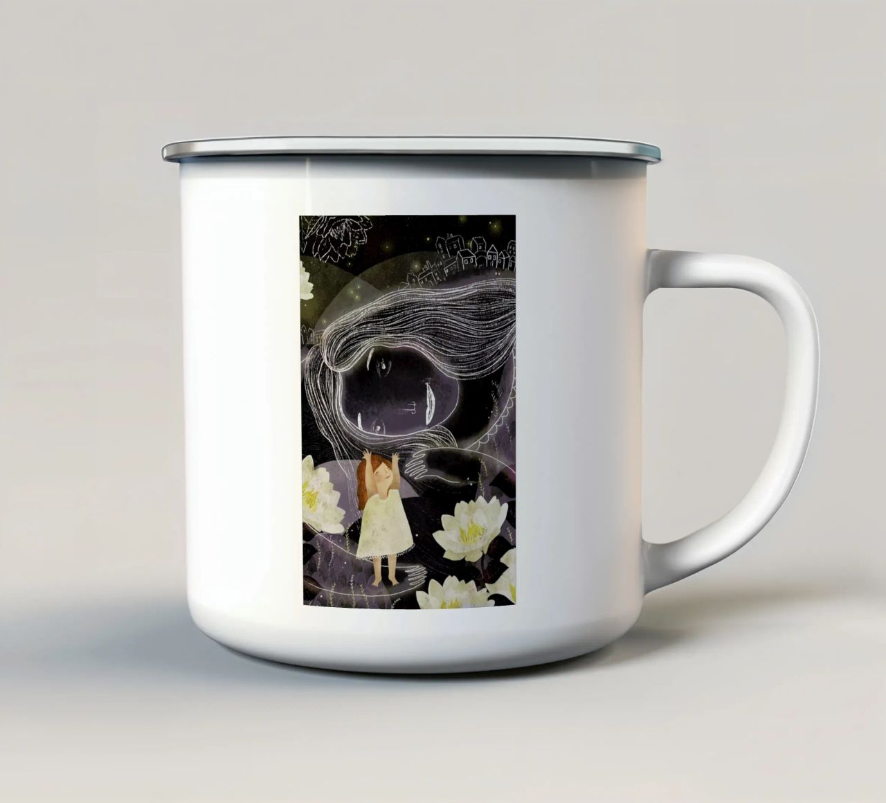 Laila tazza in smalto da Amalia Restrepo