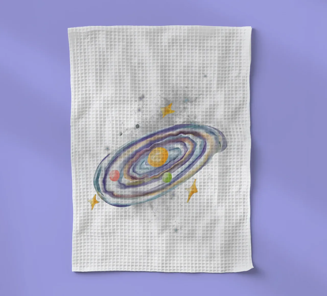Orbit Wonder – Deine eigene Galaxie tea towel by KidzStudio
