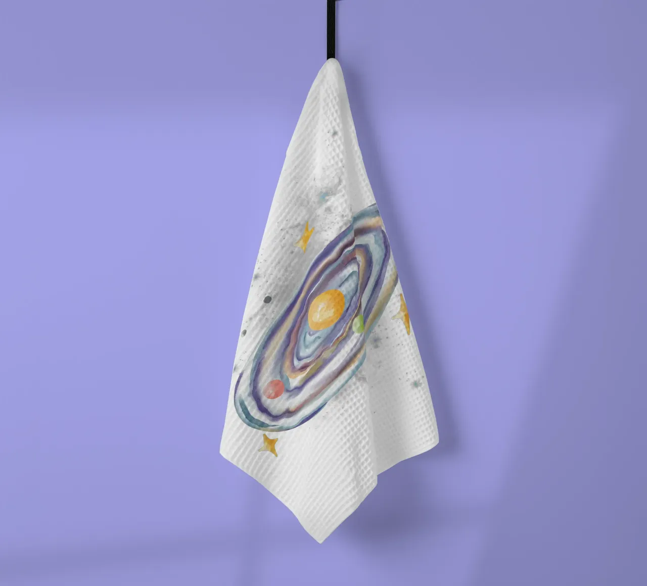 Orbit Wonder – Deine eigene Galaxie tea towel by KidzStudio