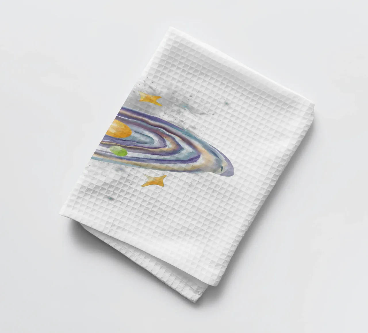 Orbit Wonder – Deine eigene Galaxie tea towel by KidzStudio