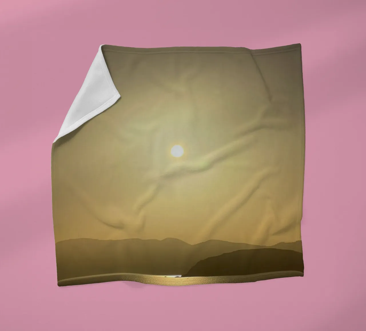 Sunrise above Corsica fleece blanket by Framative