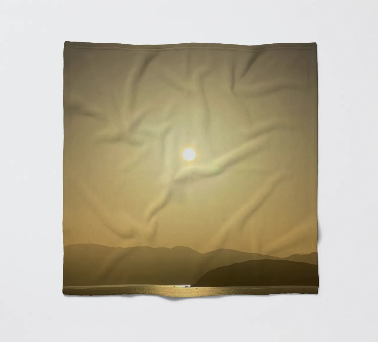 Sunrise above Corsica fleece blanket by Framative