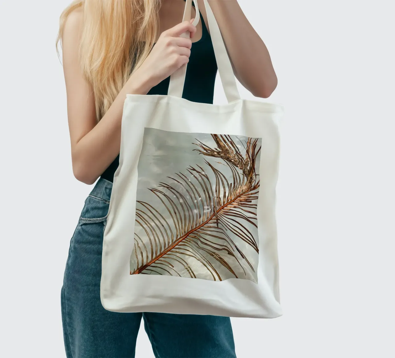 Floating Palm Leave borsa in juta da Framative