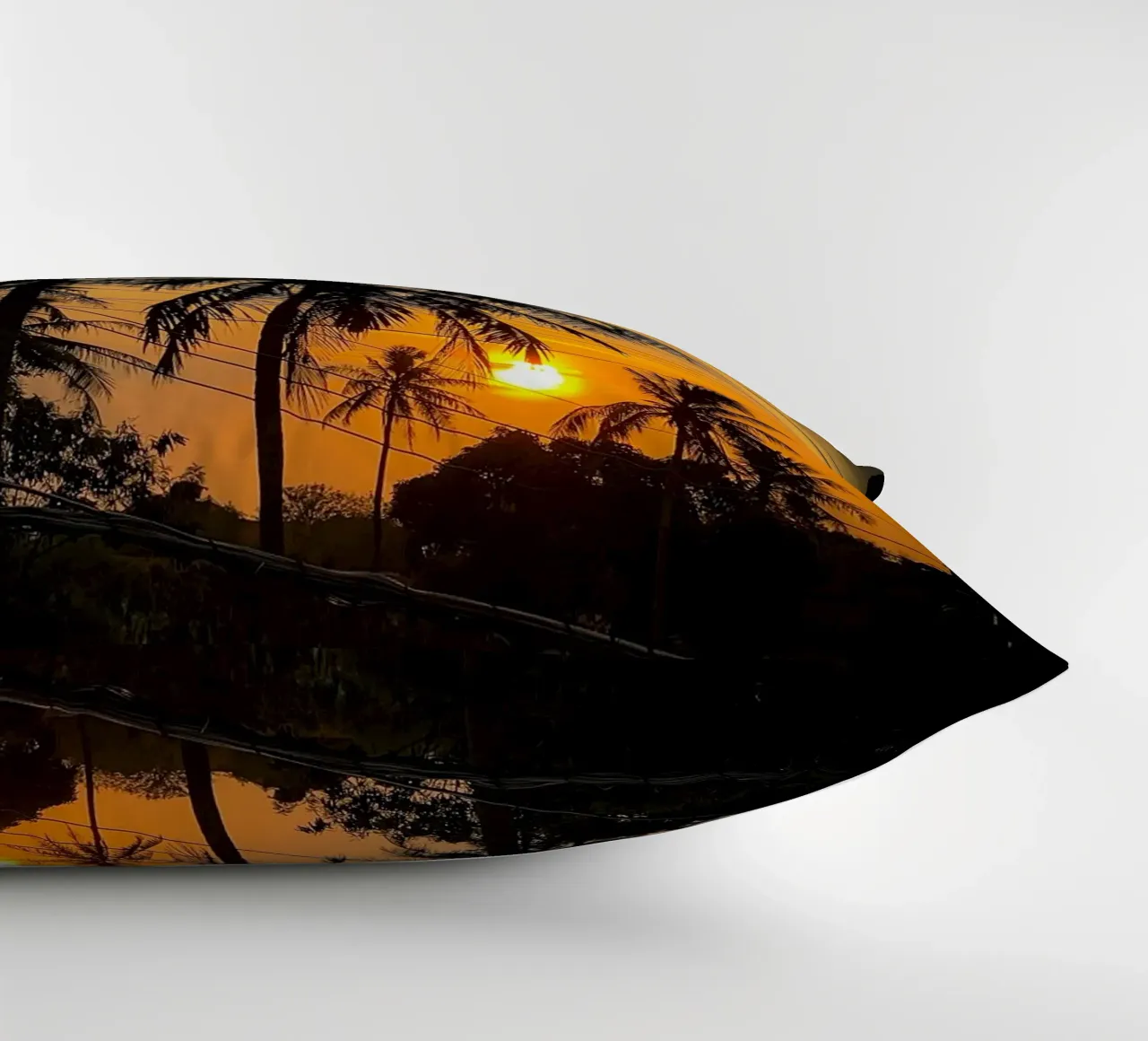 Electric Sunrise decorative cushion by Framative