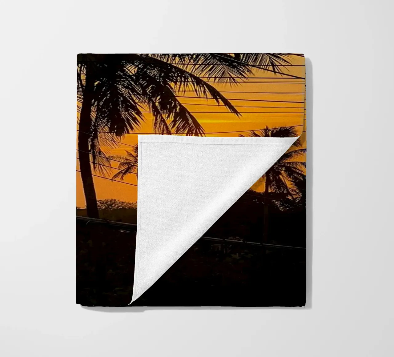 Electric Sunrise beach towel by Framative