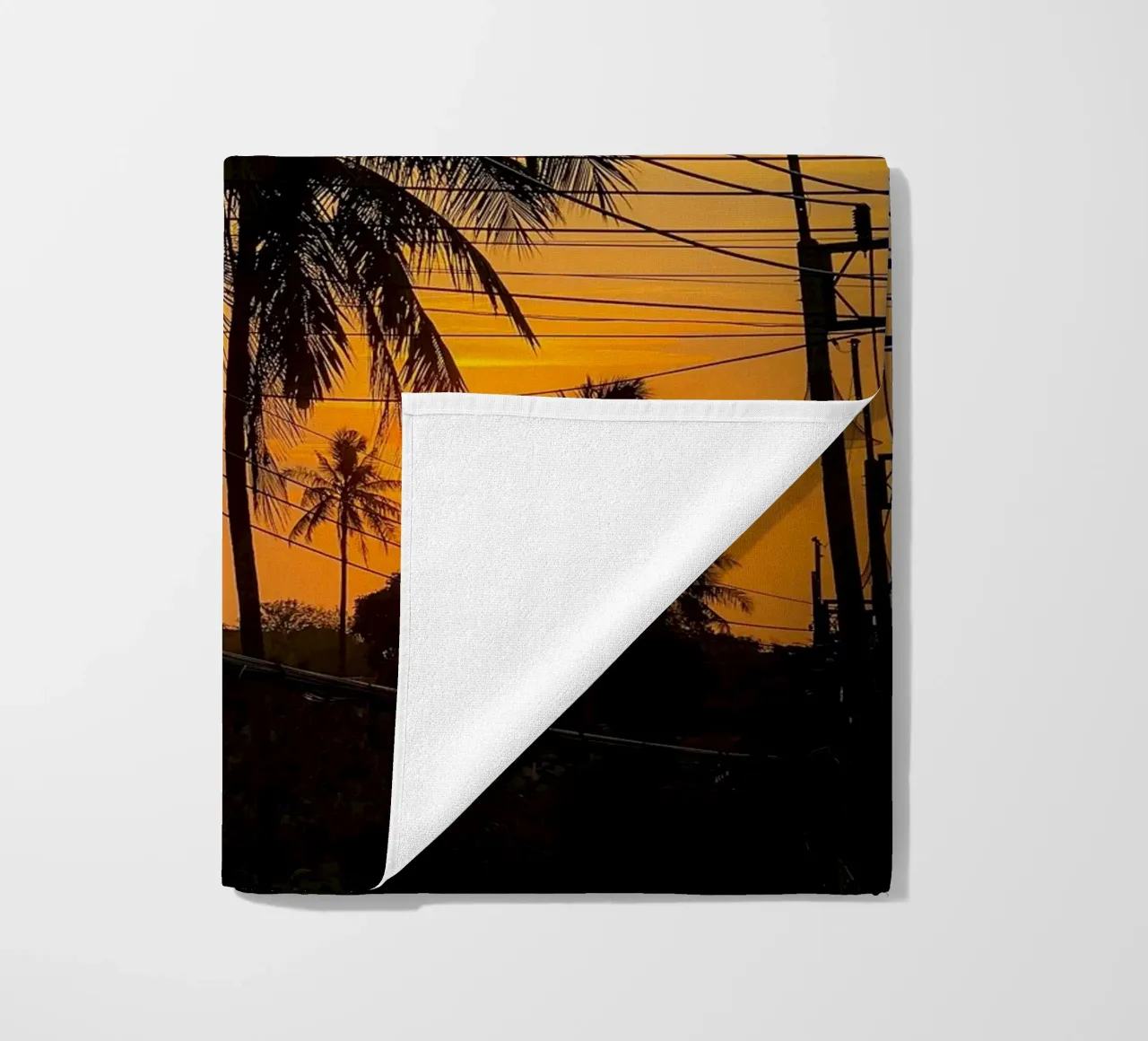Electric Sunrise beach towel by Framative
