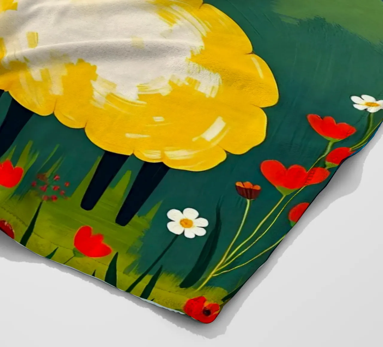 PECORE IN UN CAMPO CON MONTAGNE coperta in pile da ARTOMATIC