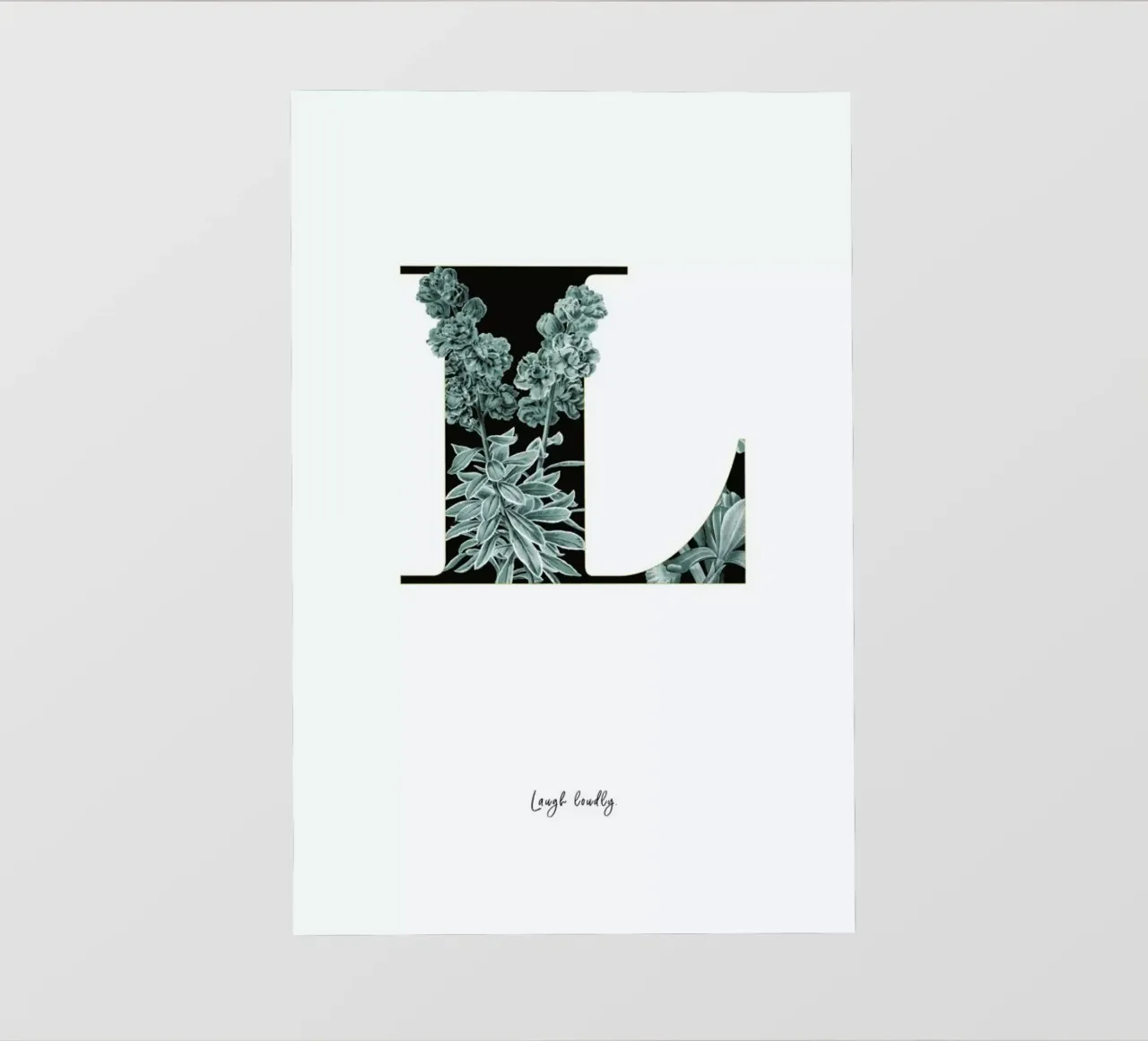 Flower Alphabet - L telo in pvc da Froilein Juno