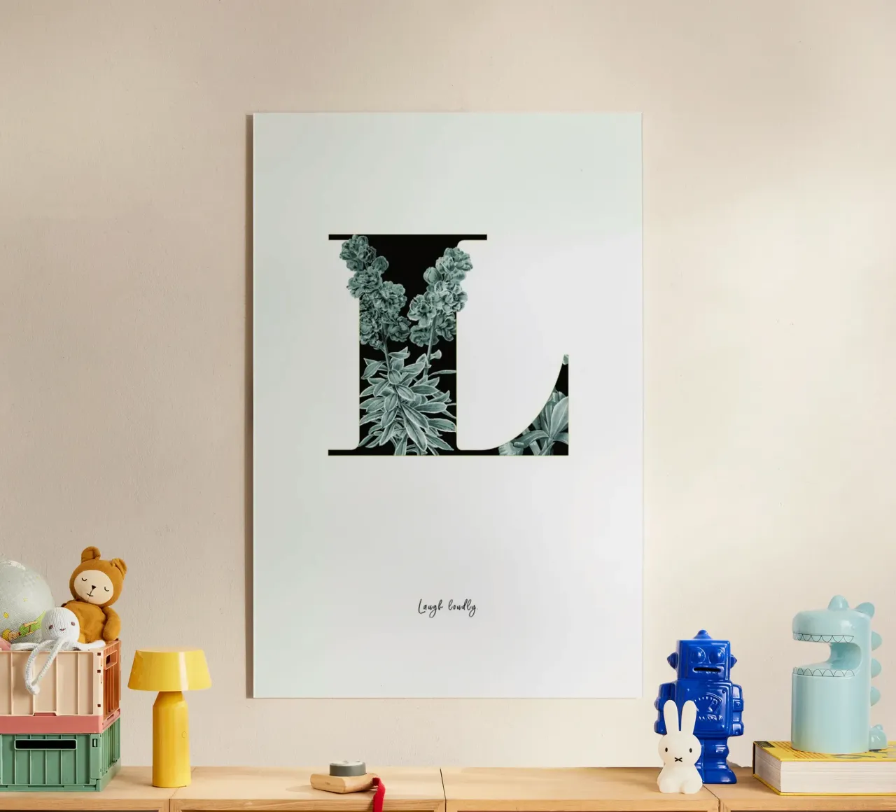 Flower Alphabet - L Acryl-Glas von Froilein Juno
