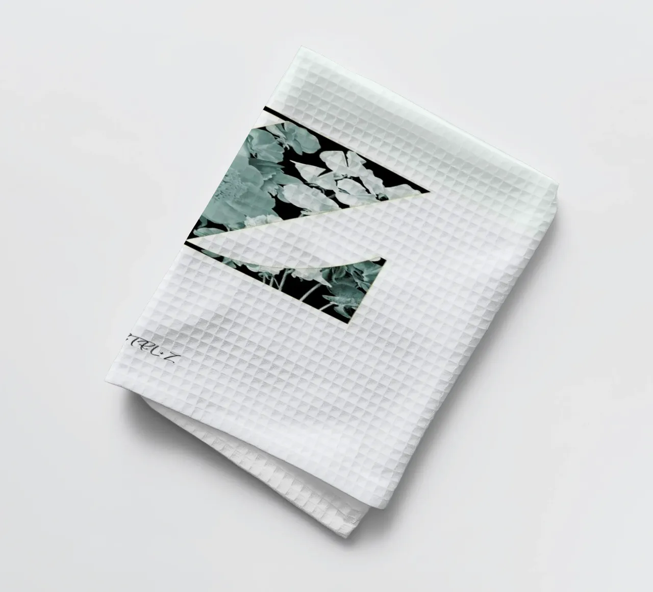 Flower Alphabet - Z tea towel by Froilein Juno
