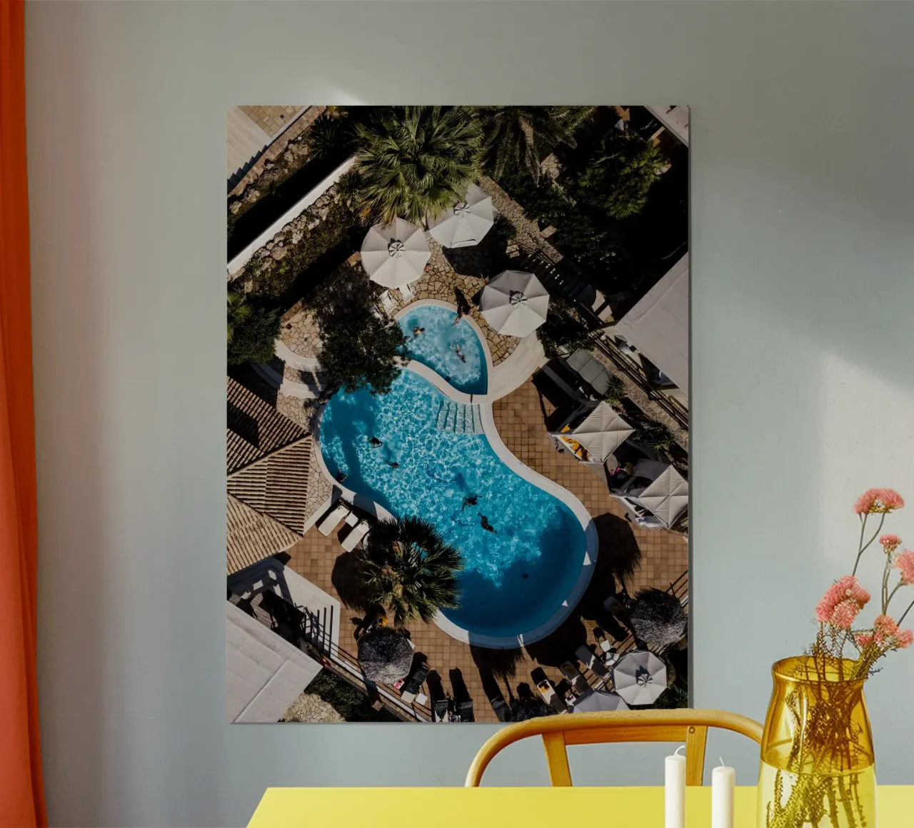 Pool Punsch poster with wooden frame by Framative