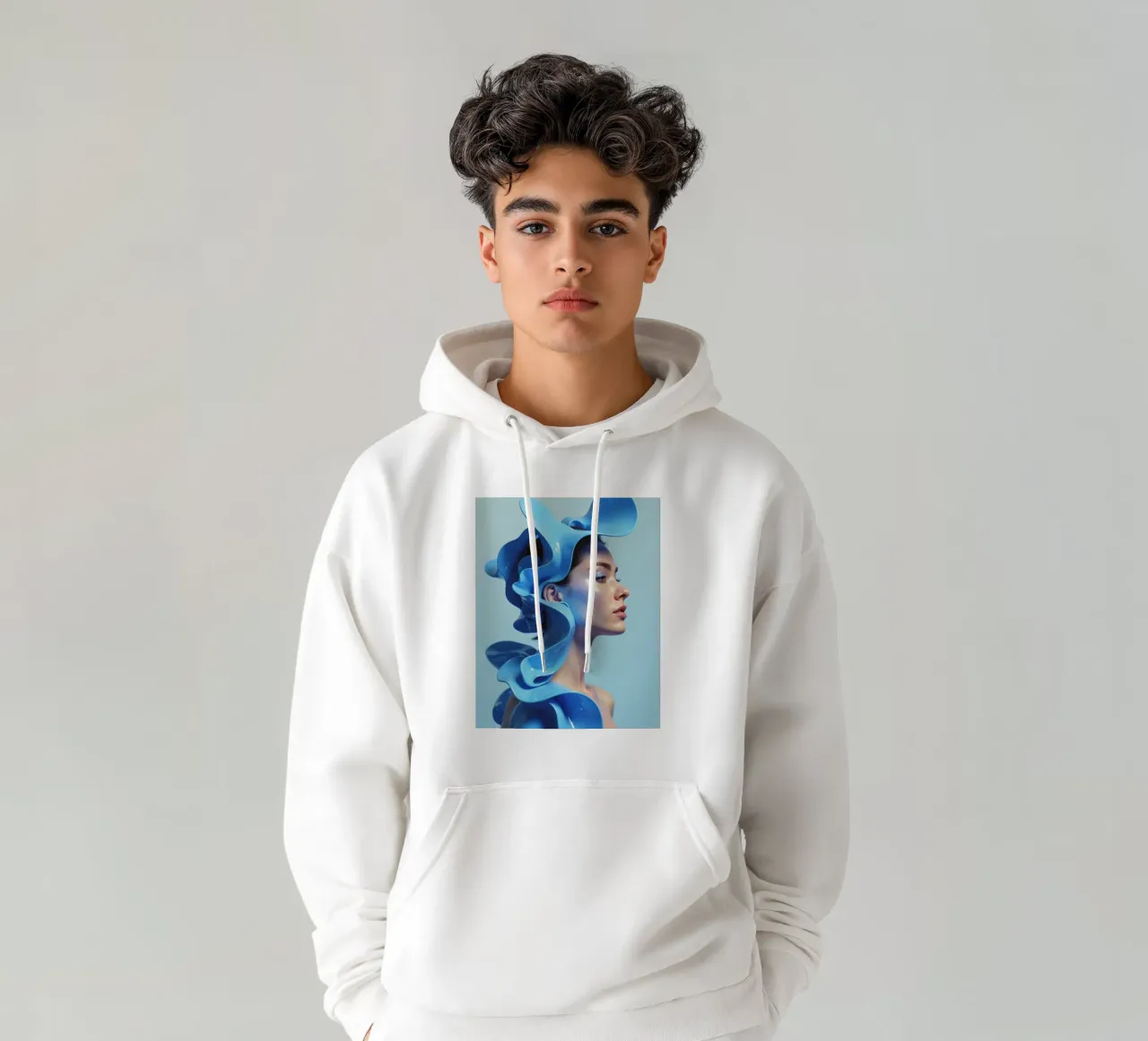 Blue awakening hoodie by Visiophia