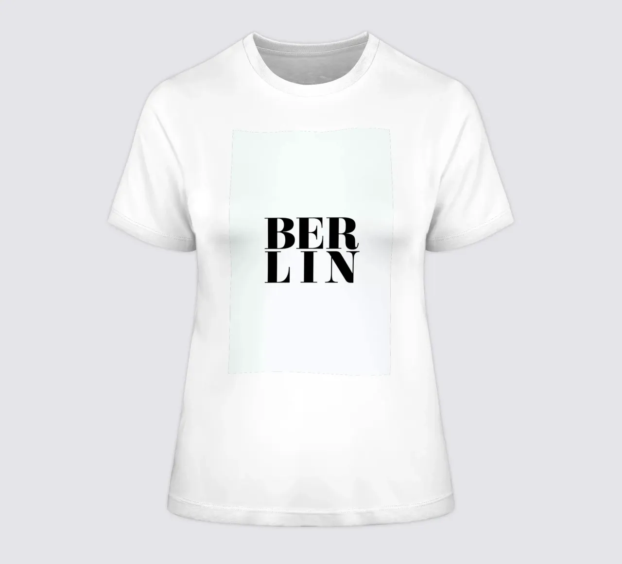 Berlin Typography women's fitted t-shirt by Ayleen