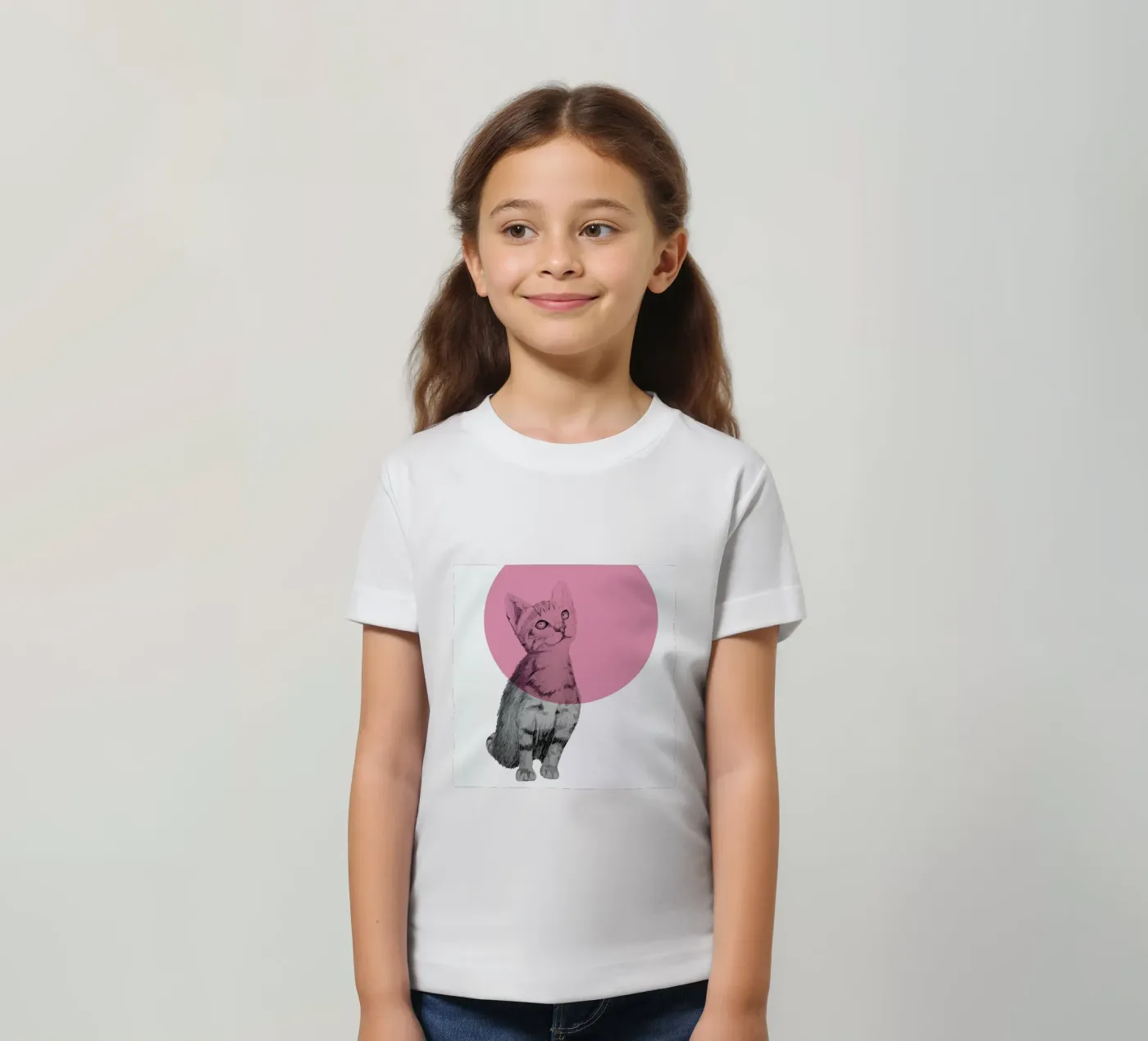 Cat kinder t-shirt van Morgan Kendall