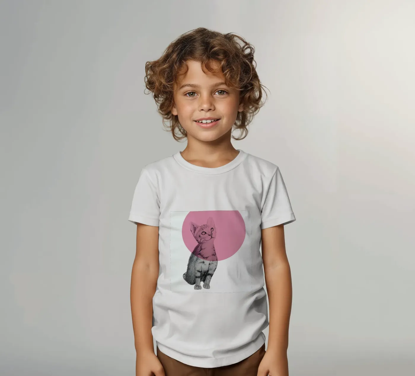 Cat kinder t-shirt van Morgan Kendall