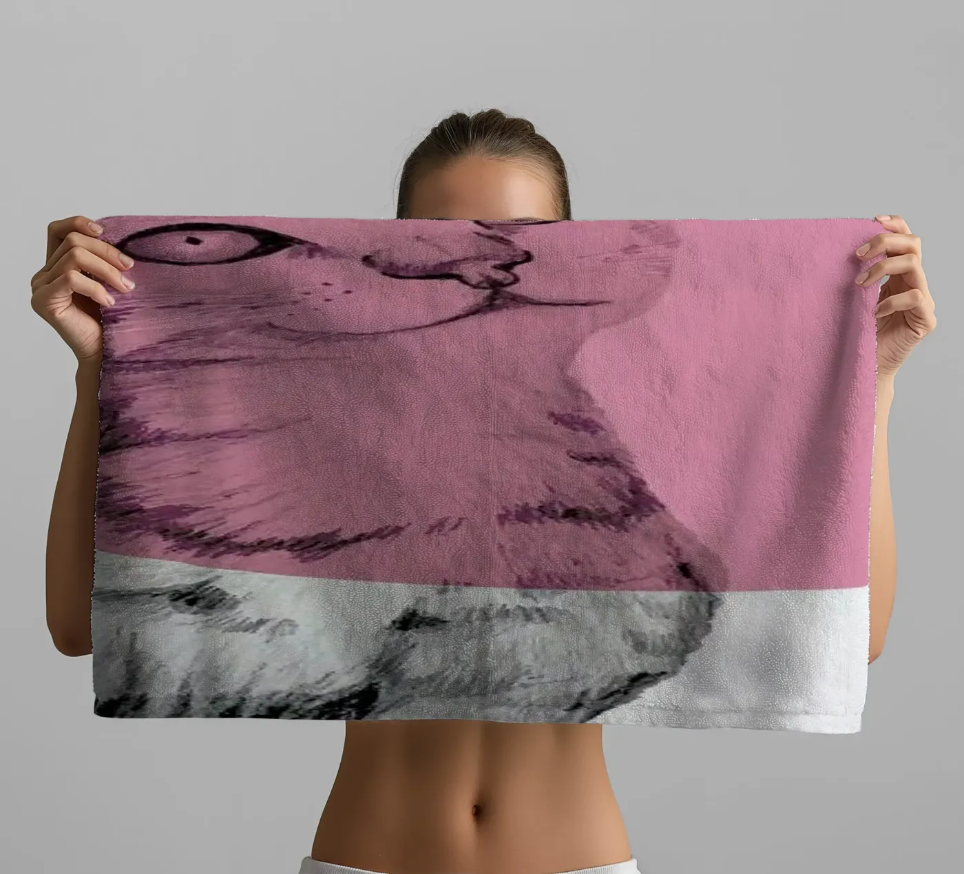 Cat towel by Morgan Kendall