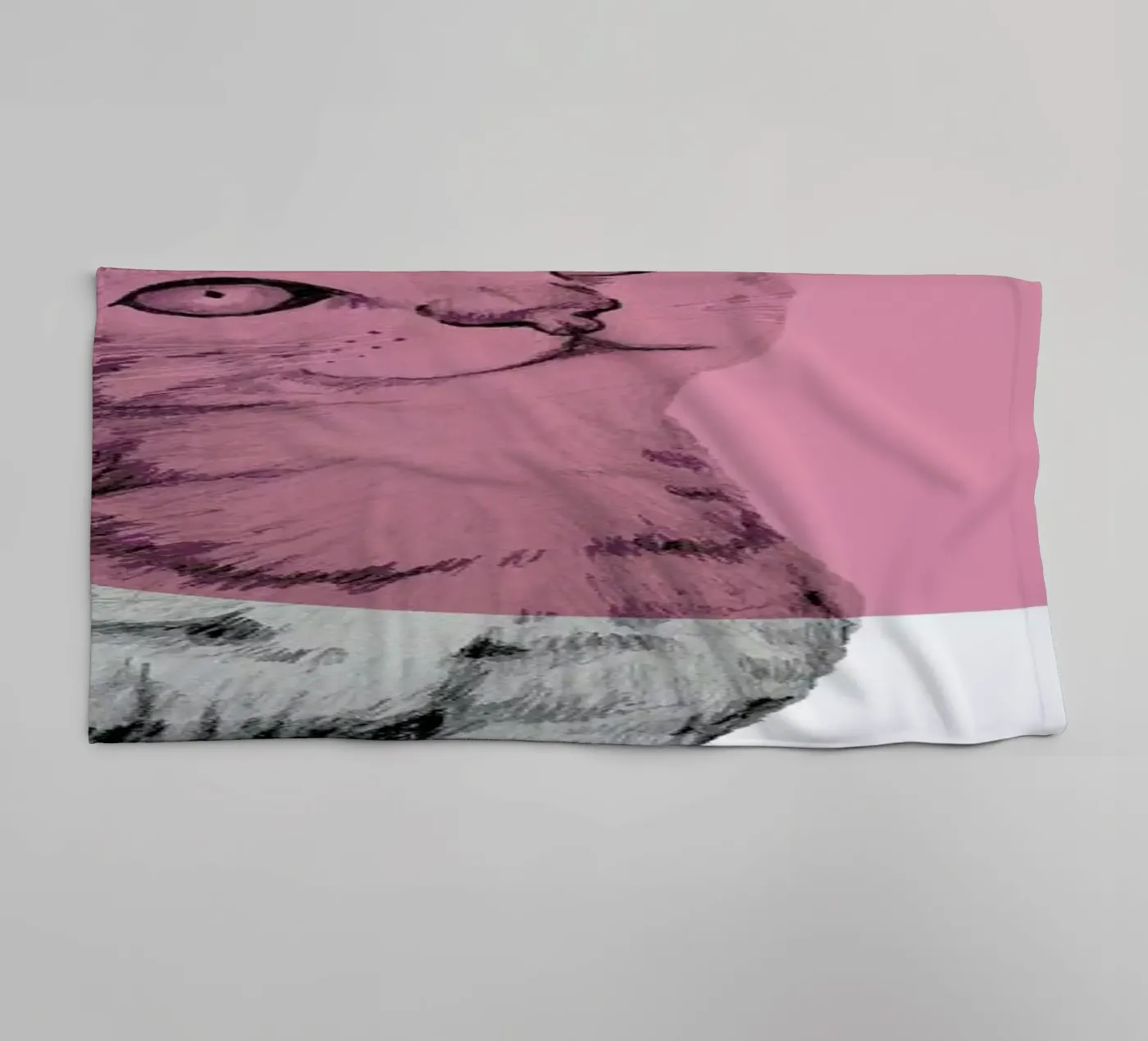 Cat towel by Morgan Kendall