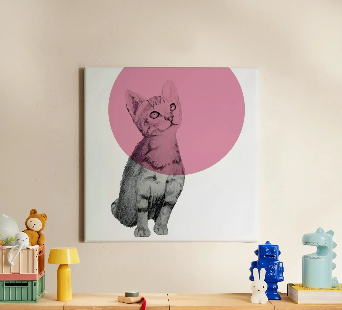 Cat canvas by Morgan Kendall