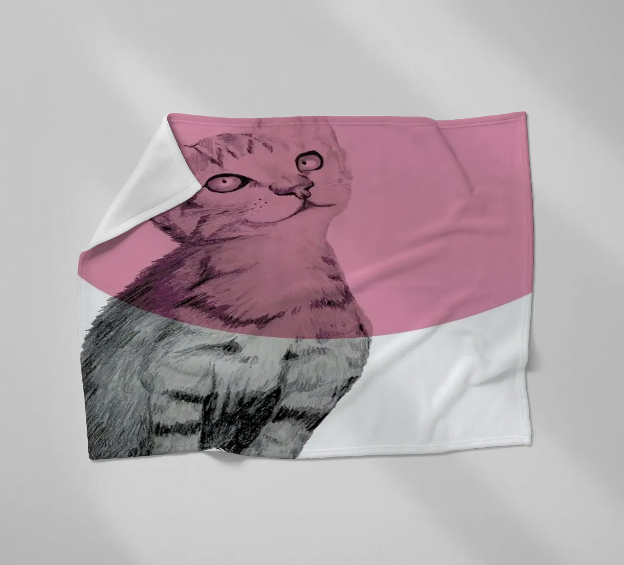 Cat fleece blanket by Morgan Kendall