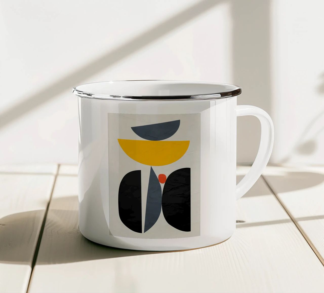 ASTRATTO ORGANICO 228A2 tazza in smalto da Iracheta