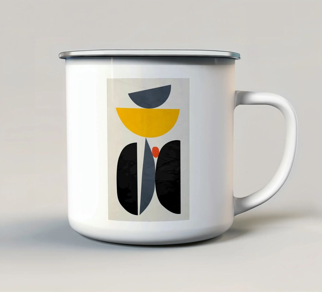 ASTRATTO ORGANICO 228A2 tazza in smalto da Iracheta