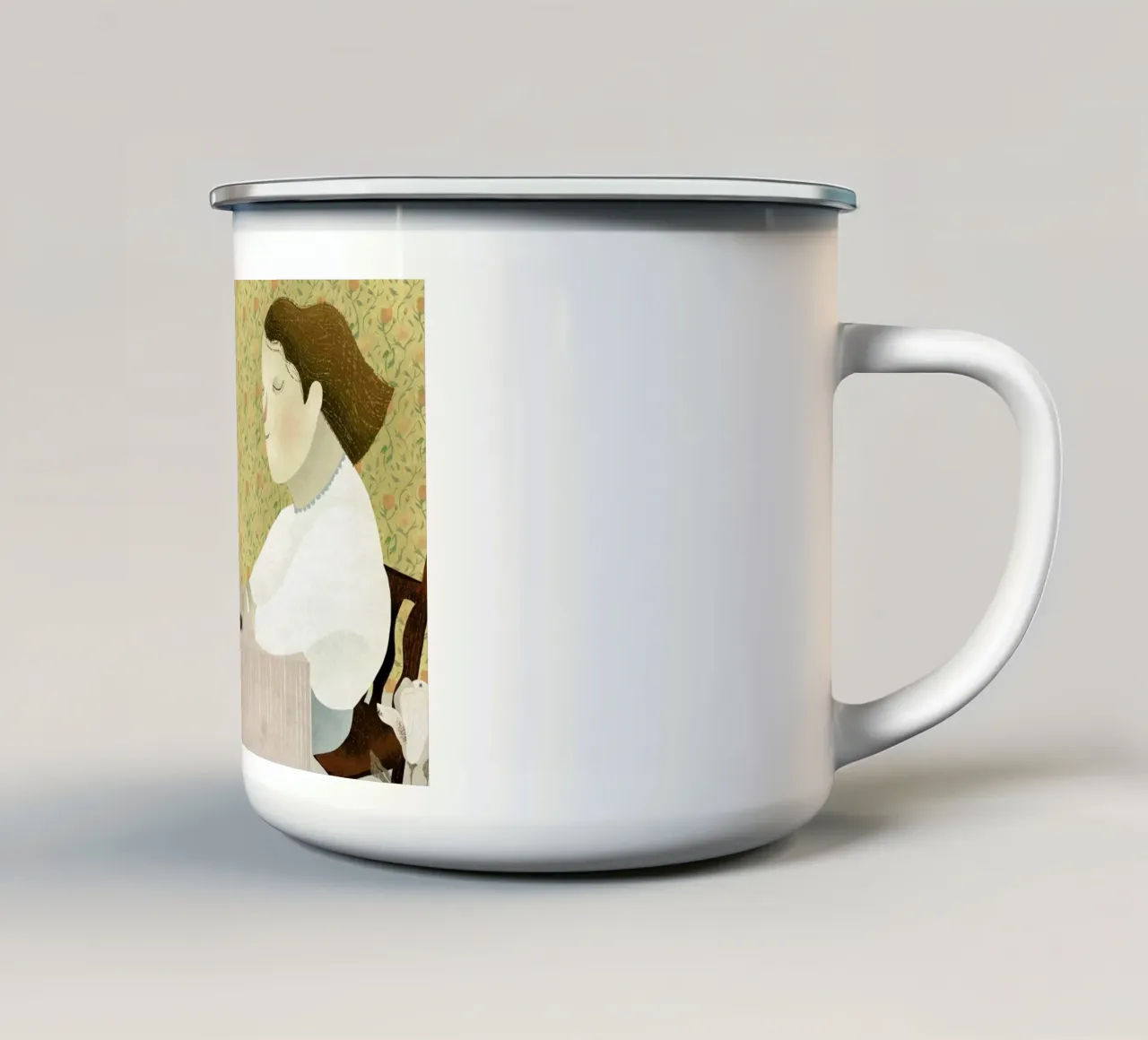 Love Mail tazza in smalto da Amalia Restrepo