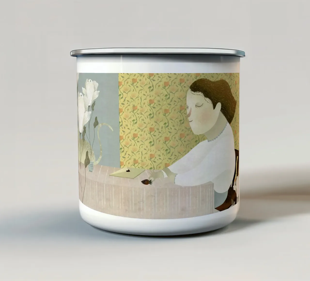 Love Mail tazza in smalto da Amalia Restrepo