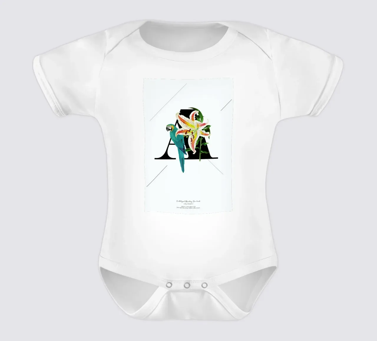 Botanical Alphabet - A Kurzarm Babybody von Froilein Juno