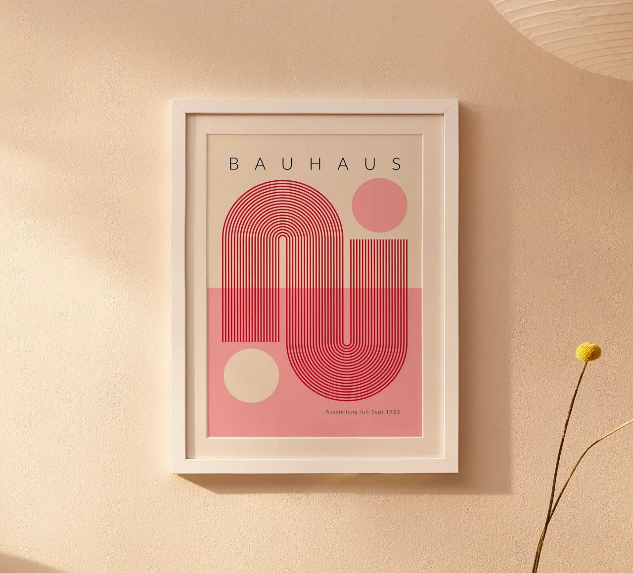 BAUHAUS COMP ROT ROSA Poster von Karraker
