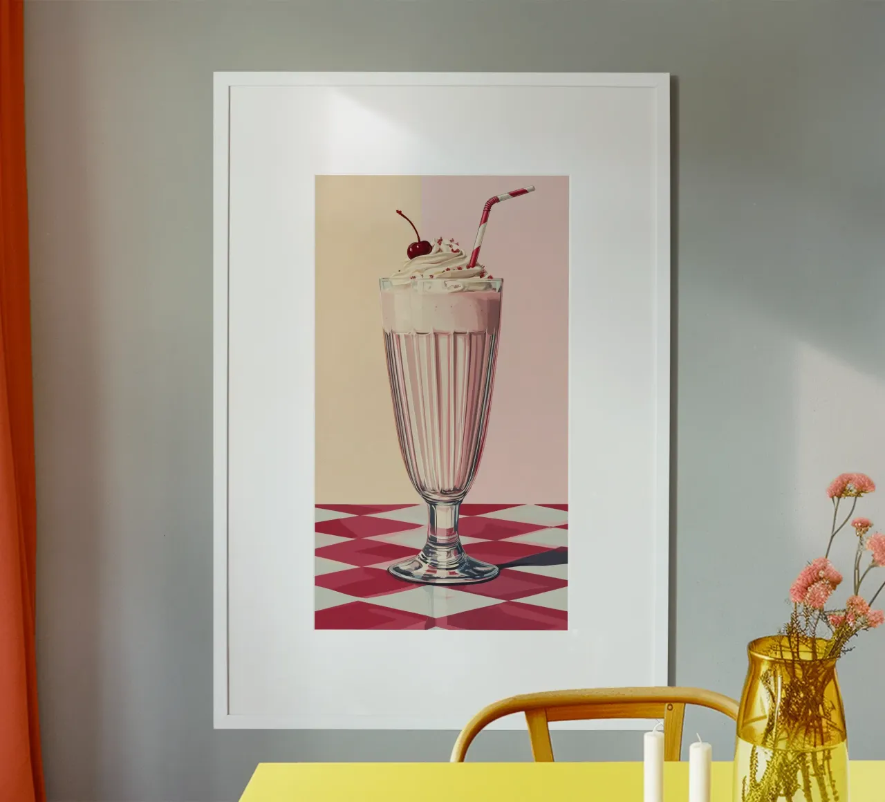 Die Kirsche auf dem Sahnehäubchen Poster mit Kunststoffrahmen von Visiophia