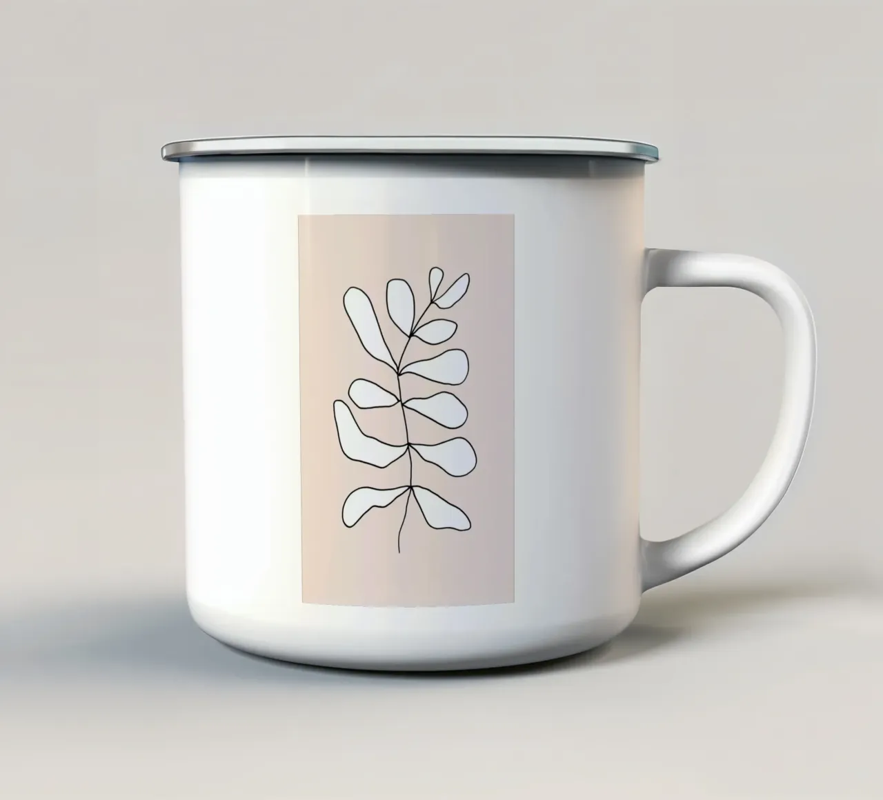 Hand Drawn Leaves tazza in smalto da Miles of Light