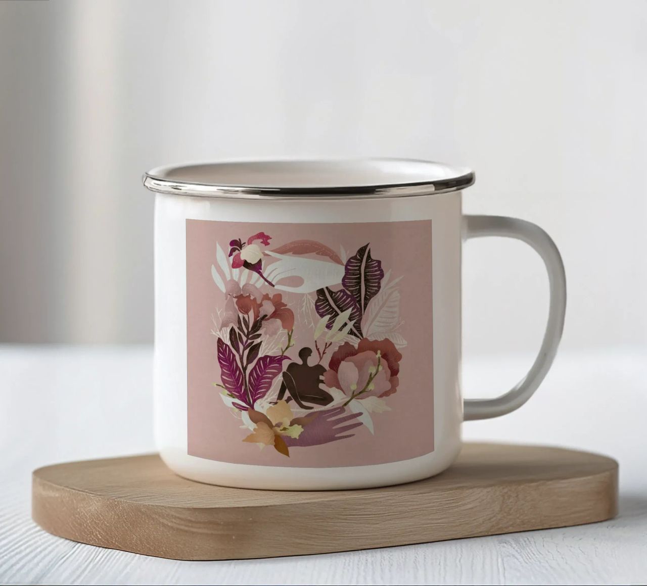 Spring tazza in smalto da Amalia Restrepo