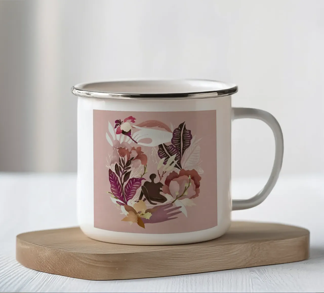 Spring taza de esmalte de Amalia Restrepo