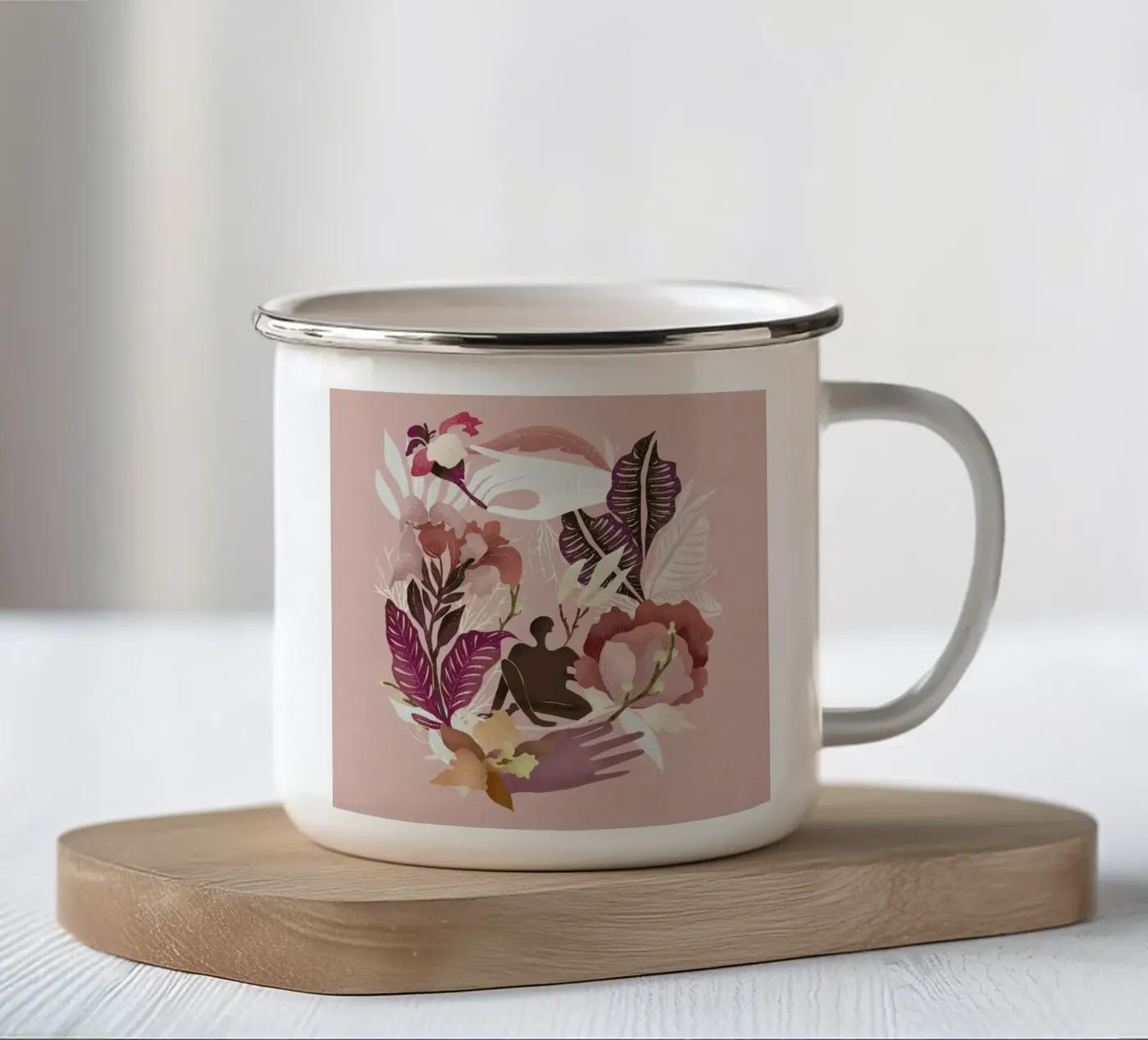 Spring enamel mug by Amalia Restrepo